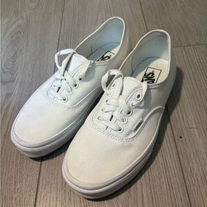 New white unisex vans
